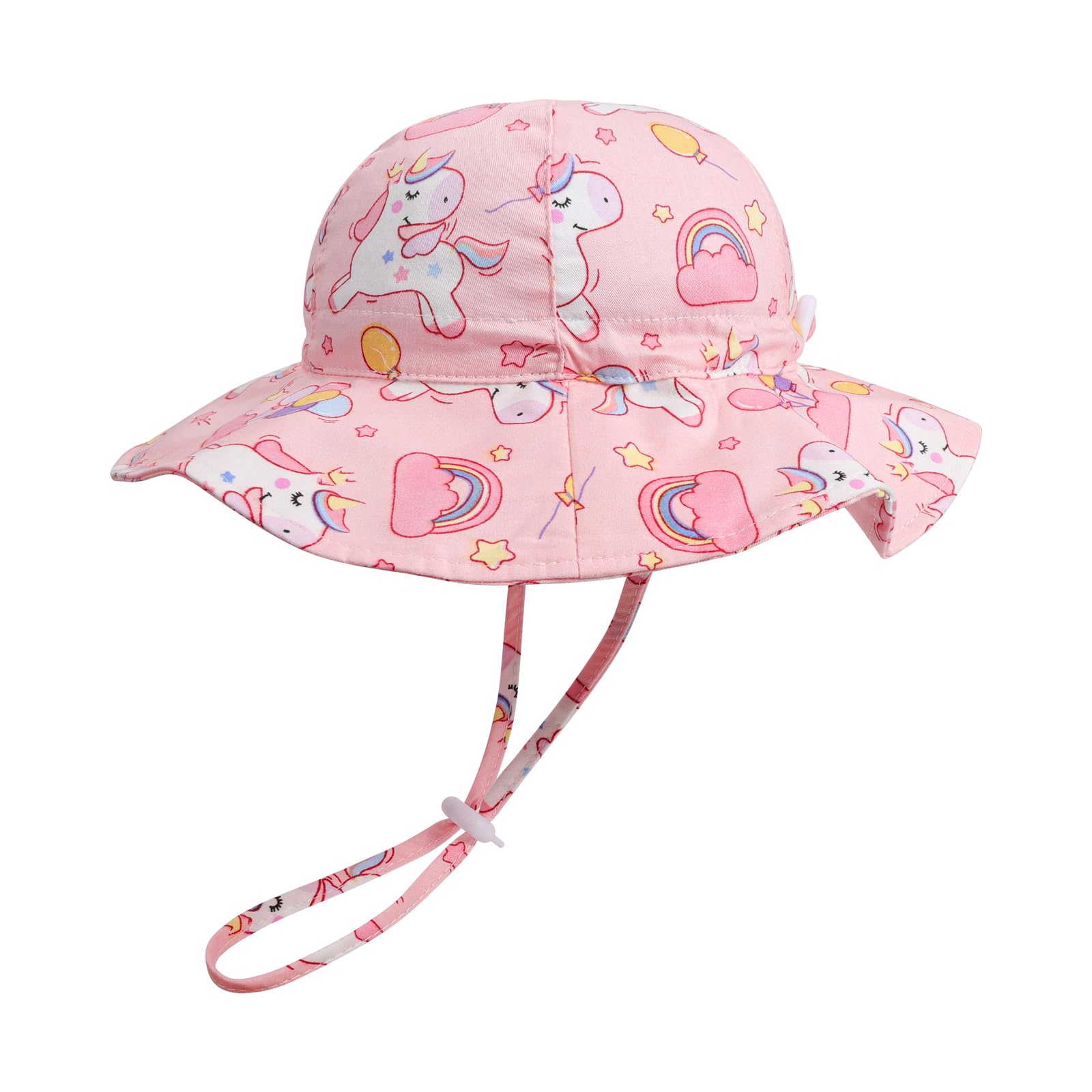JUPSK Sombrero de Sol Bebé Niños Pequeños Verano Gorro Bucket Sun Hat UPF 50+ Protección Gorra de Unicornio Playa para Niños y Niñas de 1 a 6 años