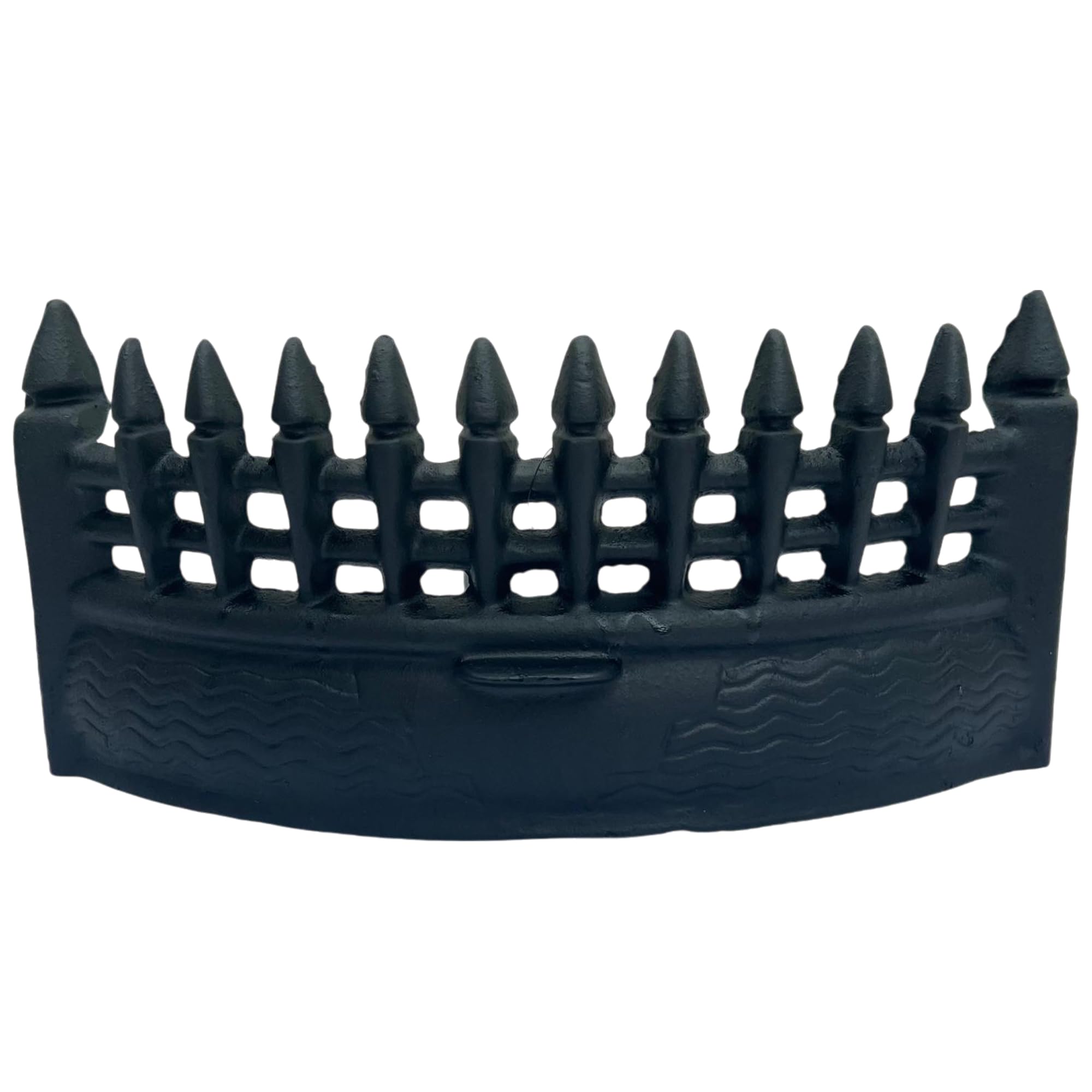 Thorness Black 18-Inch Castle Fire Front Fret In Matte - Decorative Fireplace Accessory