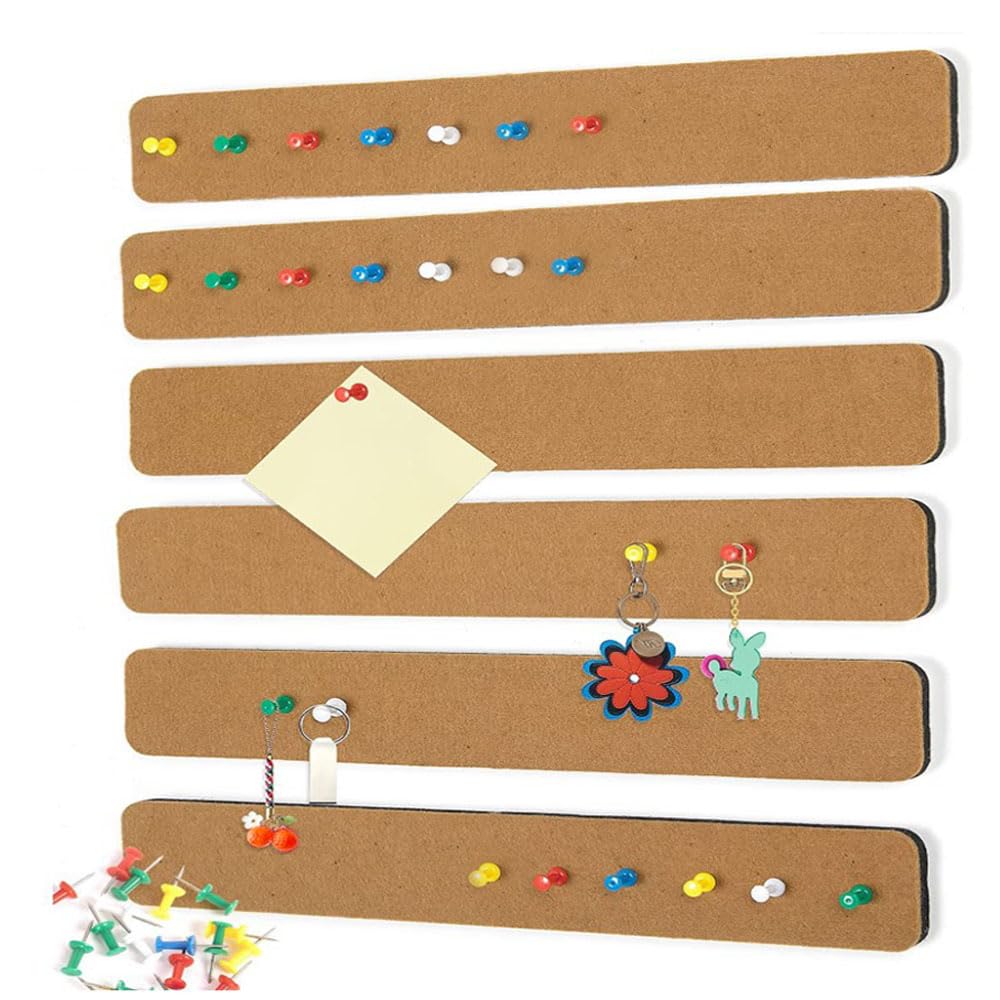 Cork Tiles, Cork Board,Armastuse 3 Corkboard, Wall Bulletin Boards With 50 Multi-Color Push Pins, Natural(30cm x5cm) for Paste Notes, Photos, Schedules