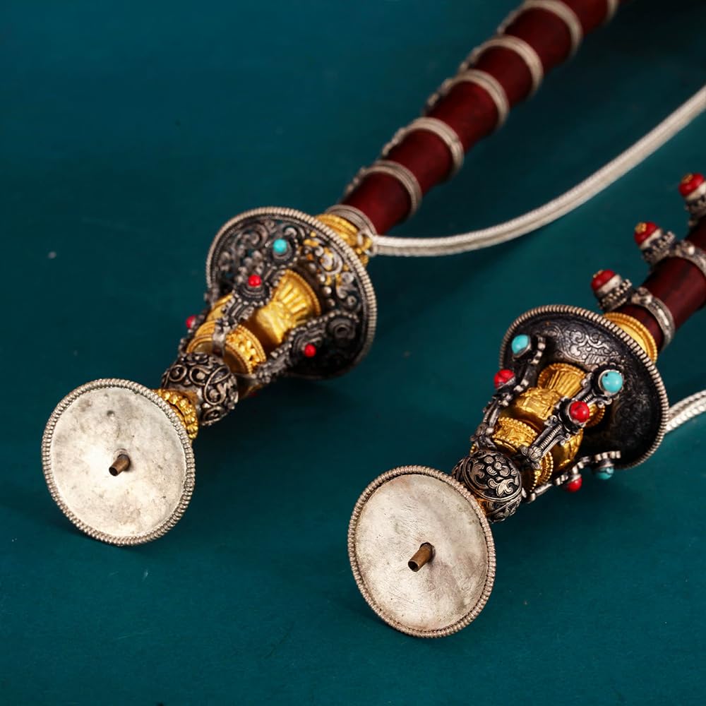 Trompetas estilo tibetano hechas a mano en Nepal (2 piezas)