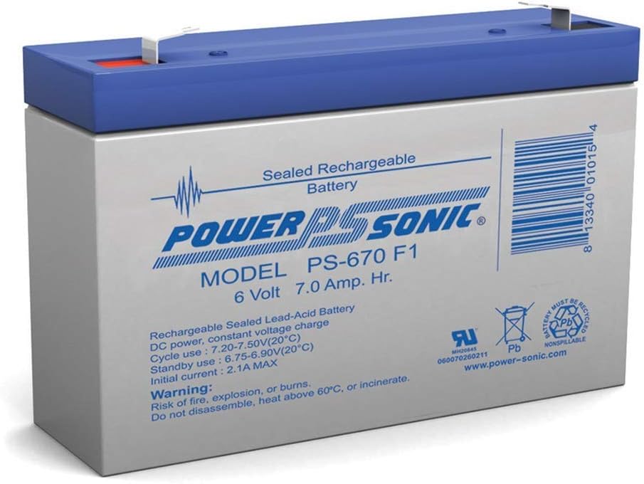 Power Sonic PS670 6V 7AH Rechargeable AGM/GEL Battery - RC Model Boat Hovercraft