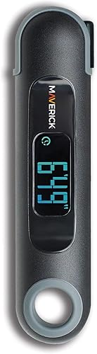 Maverick Termómetro digital de lectura instantánea 2 en 1 para cocinar y cocinar a la parrilla, ahumador para barbacoa, sonda para carne, color negro