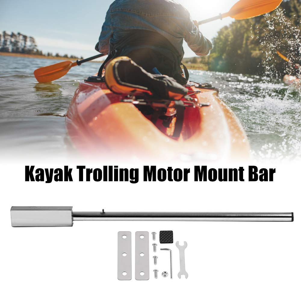 Barra de Montaje para Kayak, Resistente a la Corrosión y de Acero Inoxidable 91 cm con Kit Hardware, Accesorio Pesca Multifuncional para Pescadores Deportivos y Excursiones en Agua Dulce o Salada
