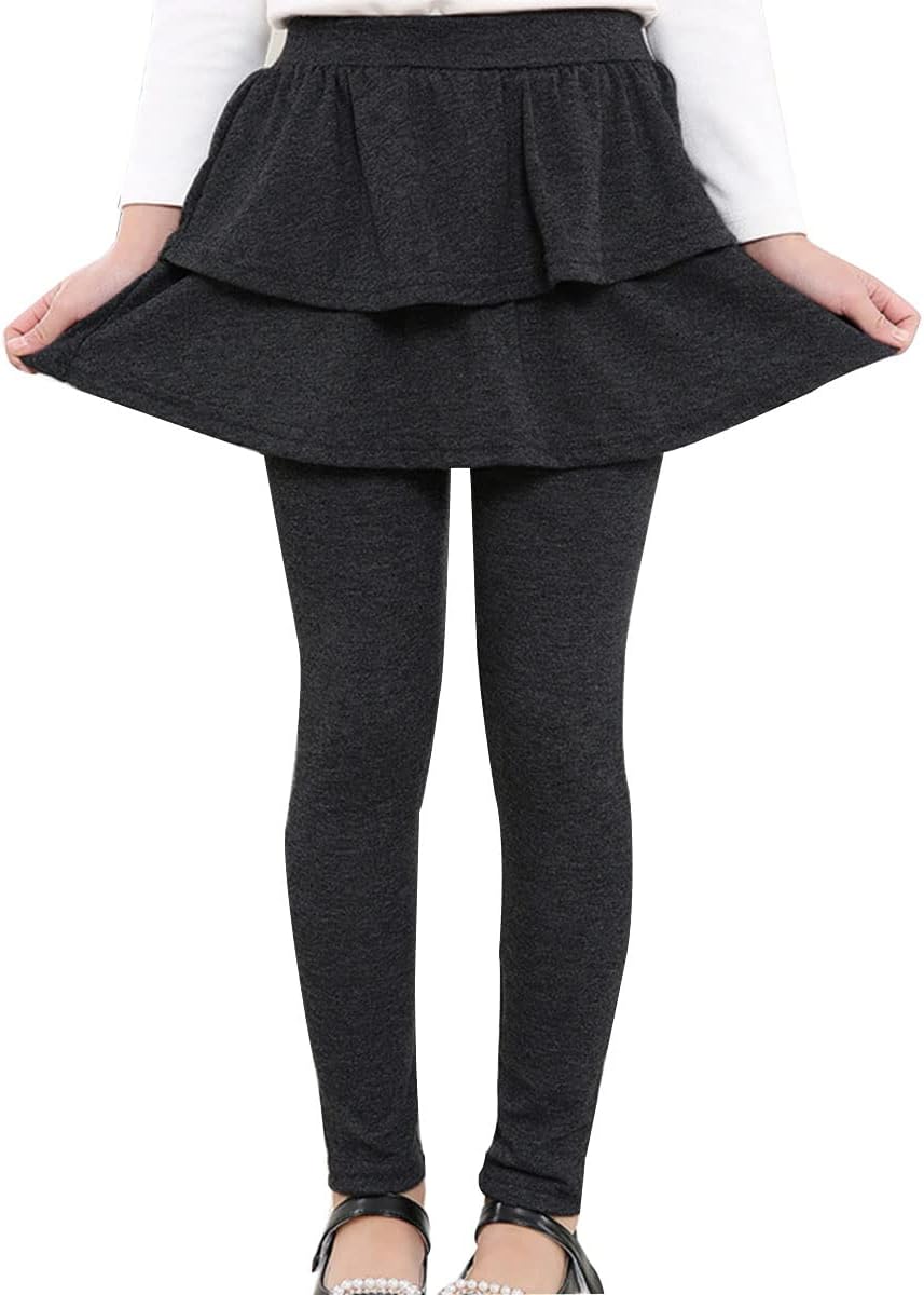 Leggings Con Gonna 2 In 1 Per Bambina - Tinta Unita, Morbidi E Comodi - Foto 9