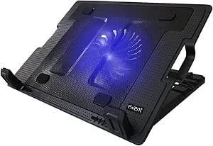 EWENT EW1258 - Soporte para ordenador portátil 17" con sistema de refrigeración y selección de angulo de vista