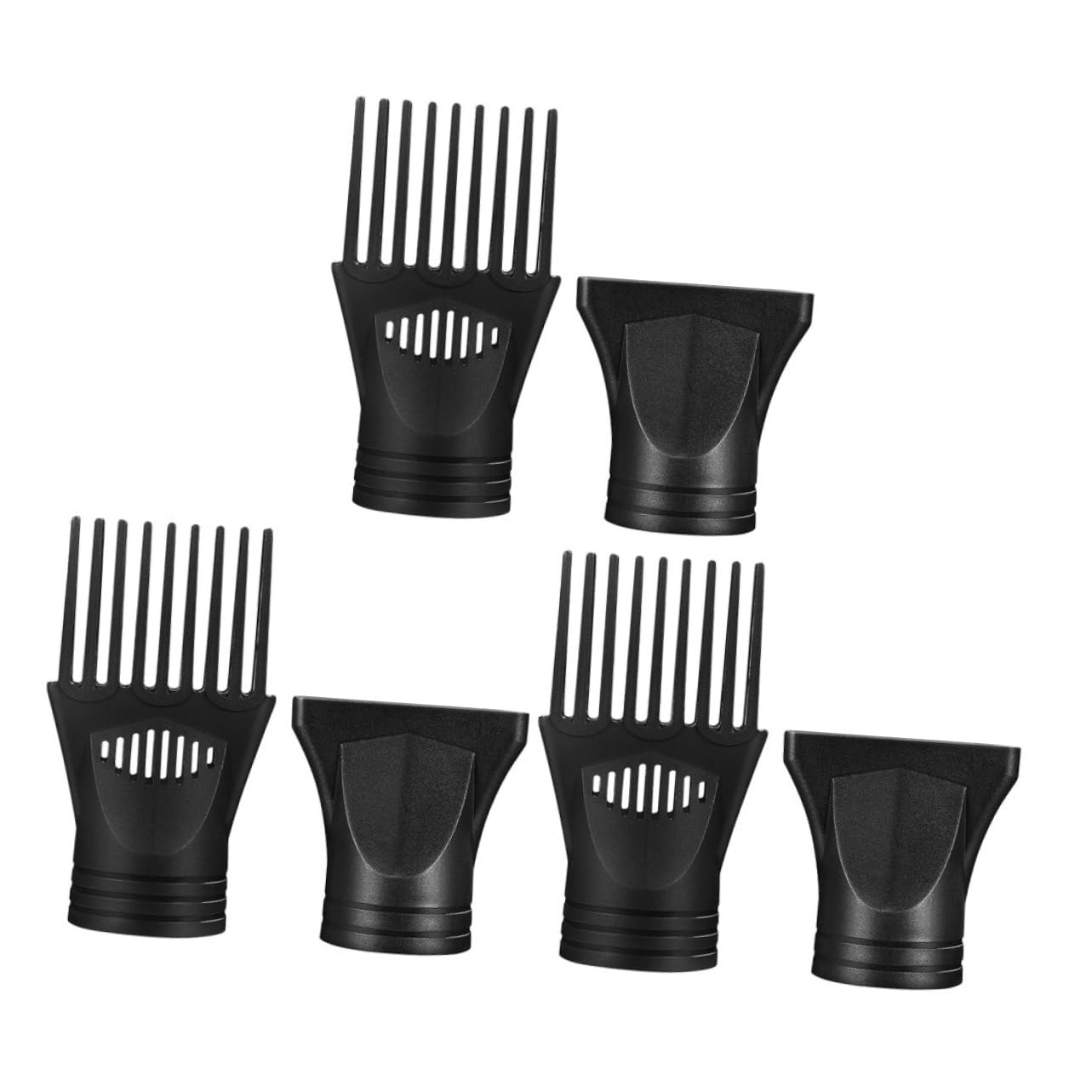 CALLARON 5 Sets Haartrockner Zubehör Diffusor Haartrocknerkappe Föhne Haartrocknerdüse Föhnaufsätze Lockenfön Föhnspitze Föhndüse Nylon Schwarz