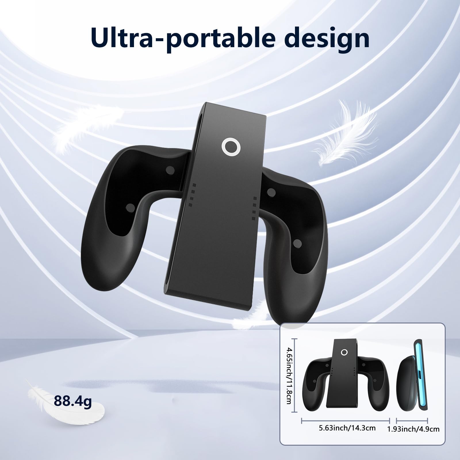 CloudValley Lade Controller Halter für Nintendo Switch 2 (2025) | Spielen und Laden | Ergonomischer Grip Galterung mit 1,2m USB-C-Kabel | Griff für Switch 2 Joy-Con Zubehör
