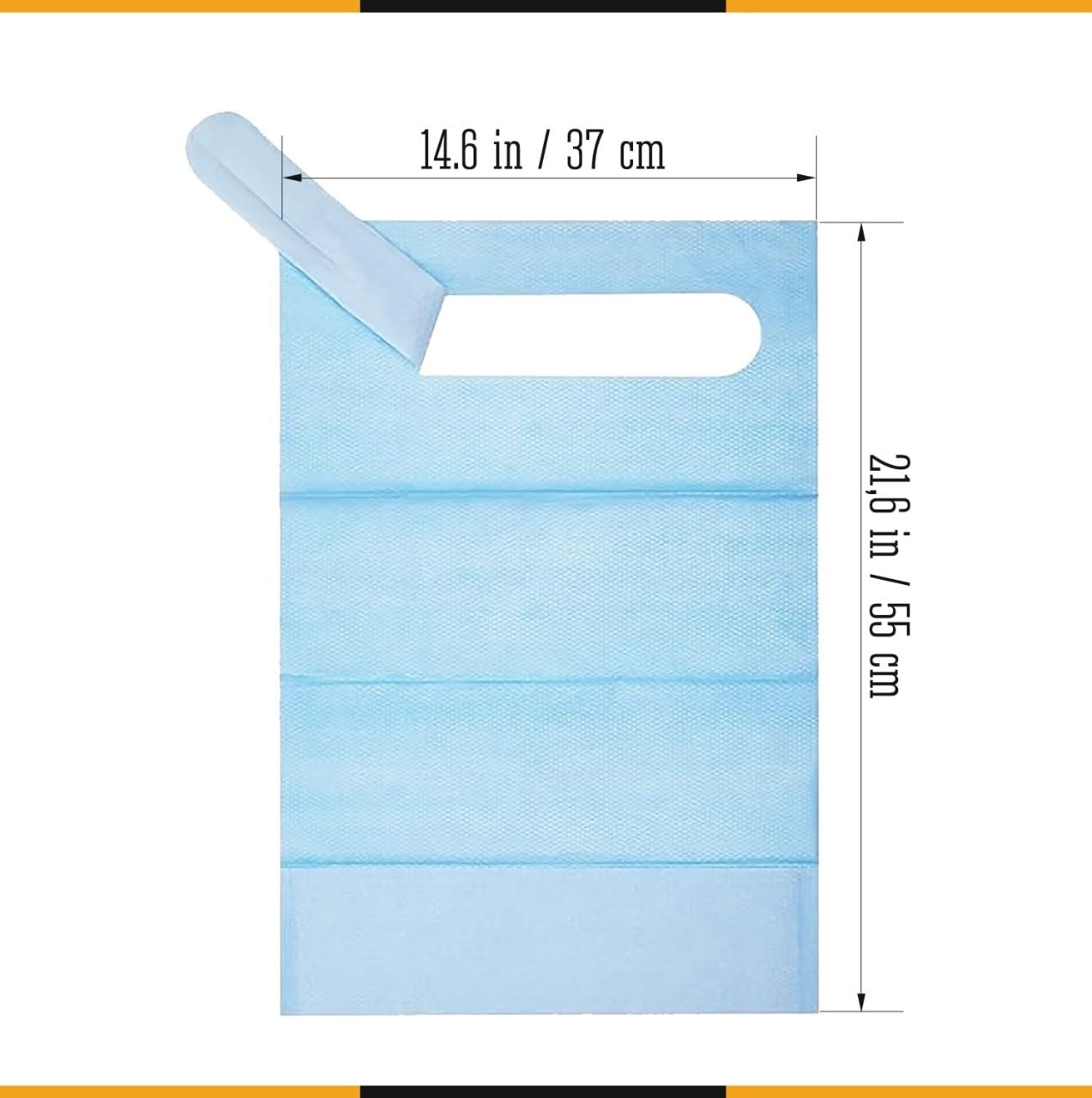 Baberos Adultos Desechables Impermeables 100 Pcs para Personas Mayores Pacientes