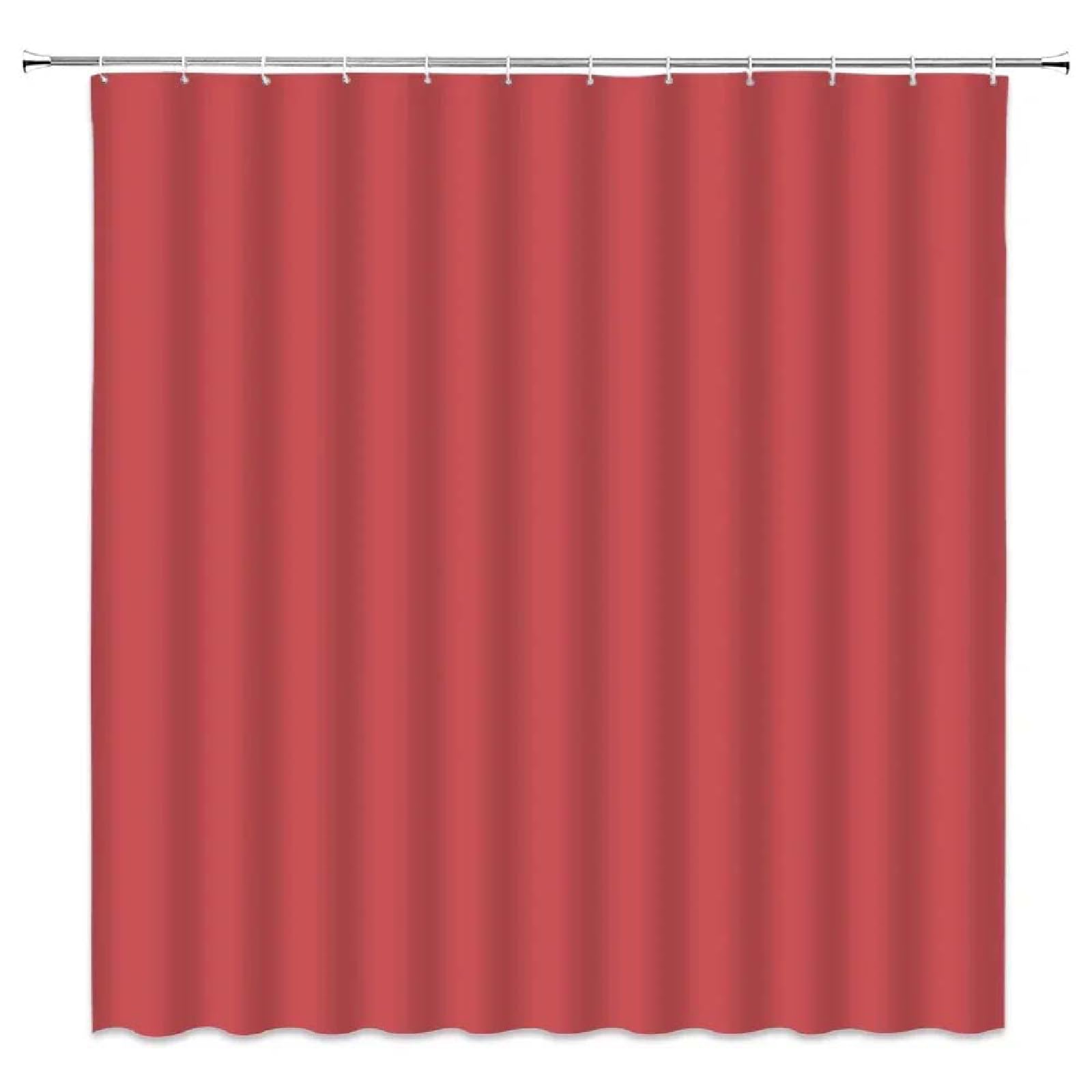 18meng Art Red Shower Curtain 180 x 180 cm Waterproof Mould Proof Resistant Polyester Fabric Bathroom Curtain with 12 Hooks Washable Weighted Shower Curtains for Bath Tub Shower Stall