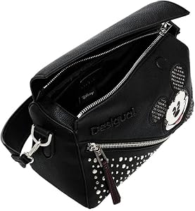 Borsa A Mano Donna Desigual In PU - Marrone, Chiusura Zip, Fodera In Poliuretano - Taglia Unica