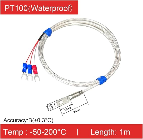 PT100 Temperature Sensor Waterproof Surface Mount Temperature Probe(PT100-B-F-1M)