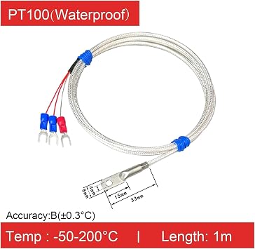 PT100 Temperature Sensor Waterproof Surface Mount Temperature Probe(PT100-B-F-1M)