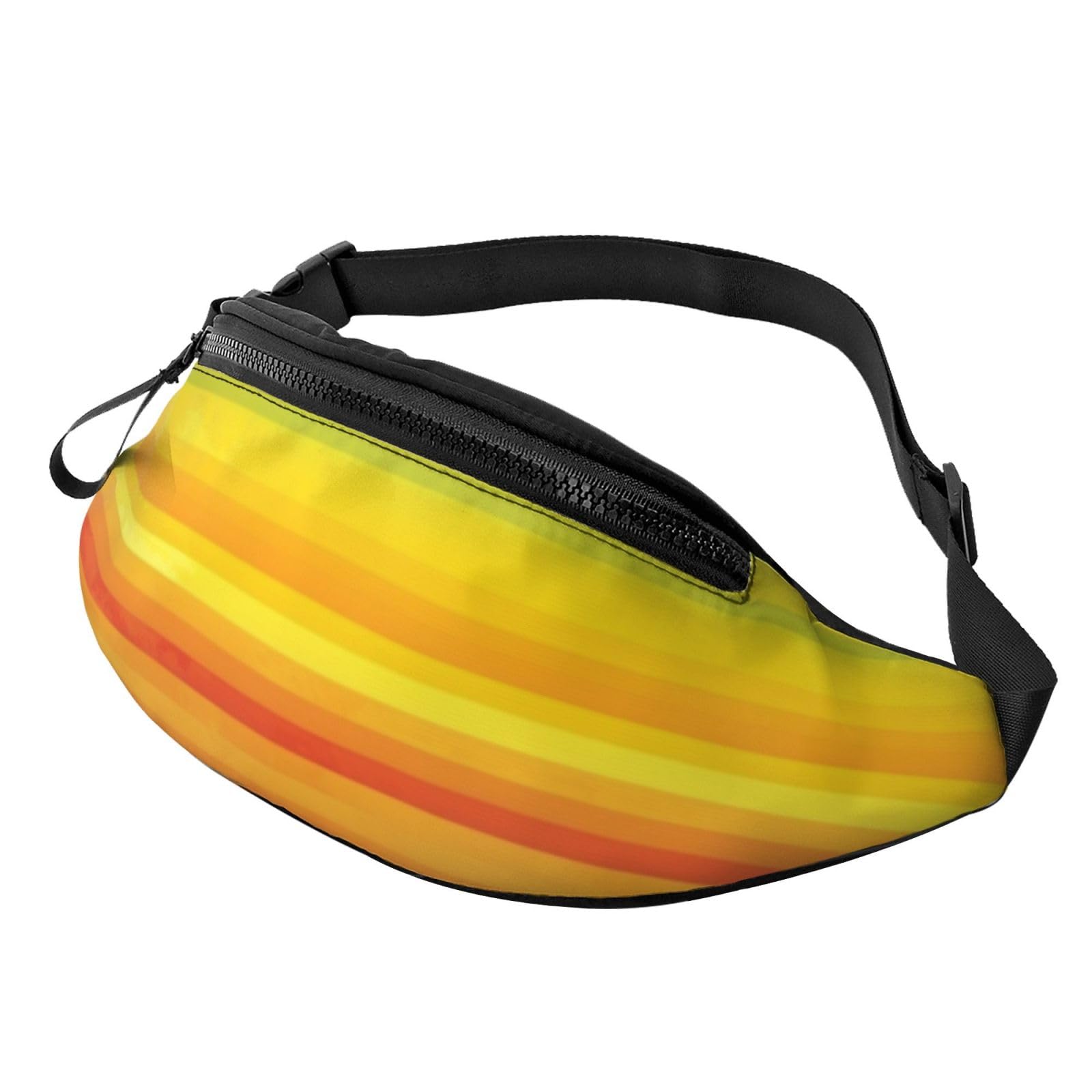 Rainbow Colored Striped Fanny Pack for Men Women Fashion Running Waist Packs Waterproof Crossbody Bags Everywhere Belt Bag with Adjustable Strap Sports Hip Pack for Travel Wallet
