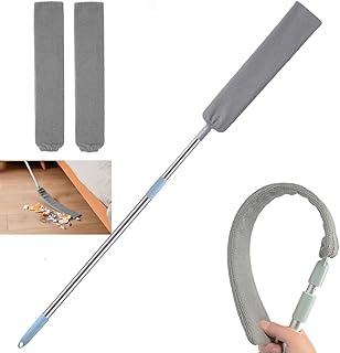 Retractable Gap Dust Cleaner, Gap Dust Brush for Cleaning Under Appliances, 54.3 inch Microfiber Hand Duster Removable and Washable Gap Cleaning Brush Cleaning Tools for Home Bedroom Kitchen