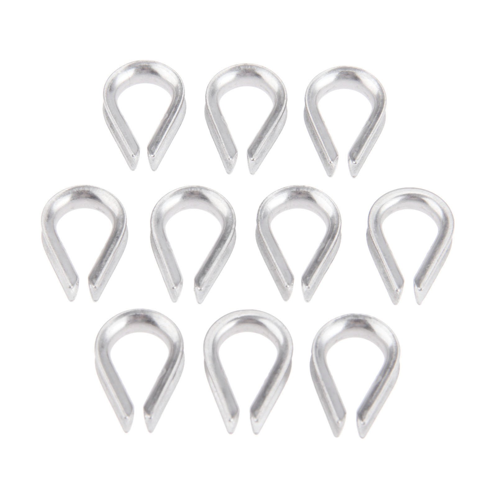 Mtsooning 10PCS Steel Rope Thimble, M3 Wire Rope Cable Thimbles Rigging Replacement for Marine Boat Anchor Stern Splice