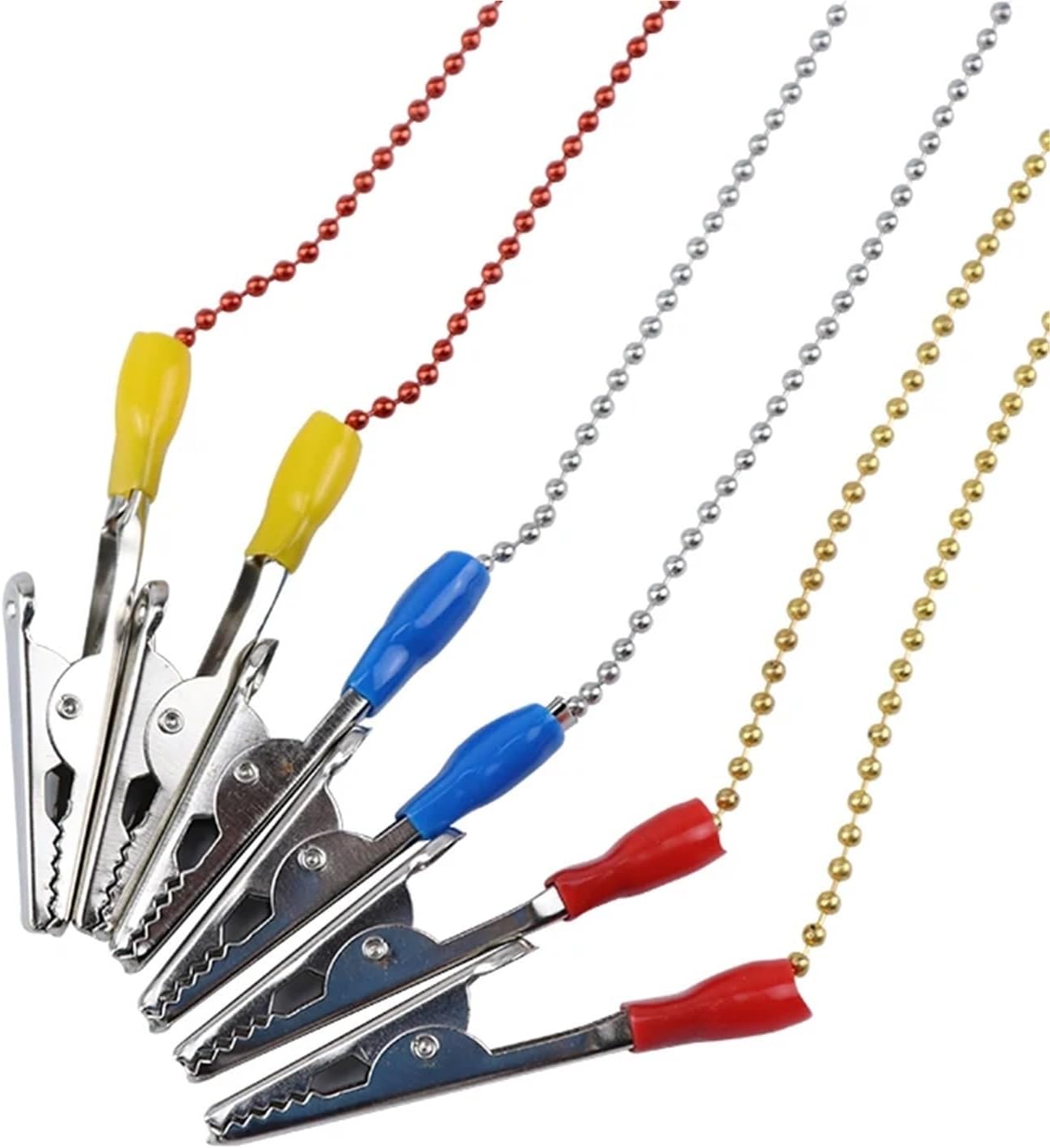 Dental Bib Clips 7 Pcs Dental Bib Clips with Metal Ball Chain, Sterilizable Scarf Clip