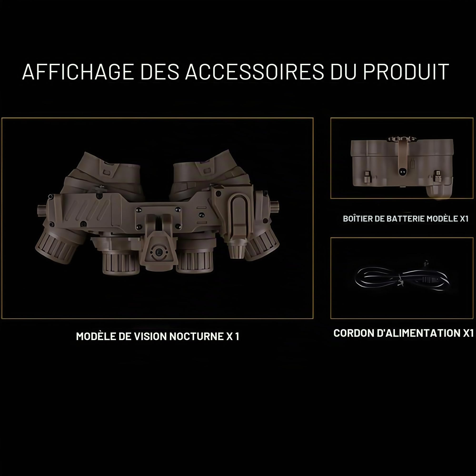 Casque Tactique G.PNVG18, Lunettes de Vision Nocturne, modèle avec boîtier de Batterie, modèle factice CS N.VG, Accessoires pour Casque de Chasse Rapide