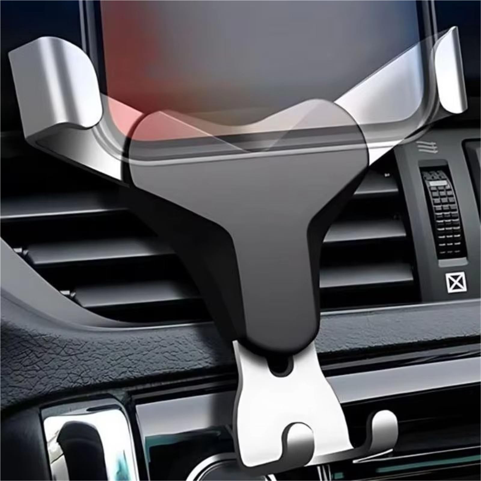 para iPhone 15 Gravity Car Holder Auto Air Vent Mount Clip Bracket Soporte Celular No Magnético GPS Soporte Teléfono Móvil Soporte Móvil Coche(Black)