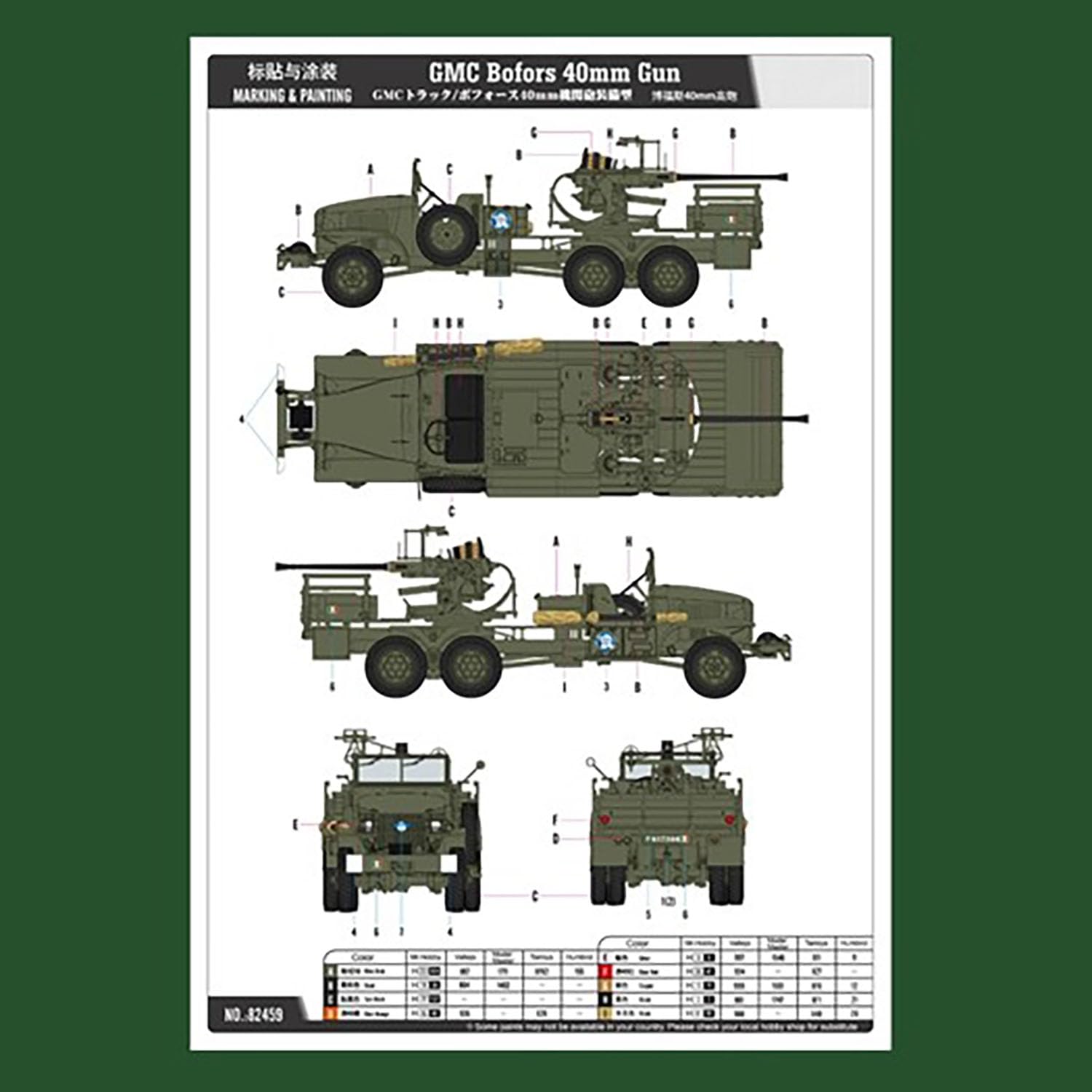 TOUCAN RC HOBBY 1/35 Francia Bofors 40mm Gun Car Model Kit Plastica
