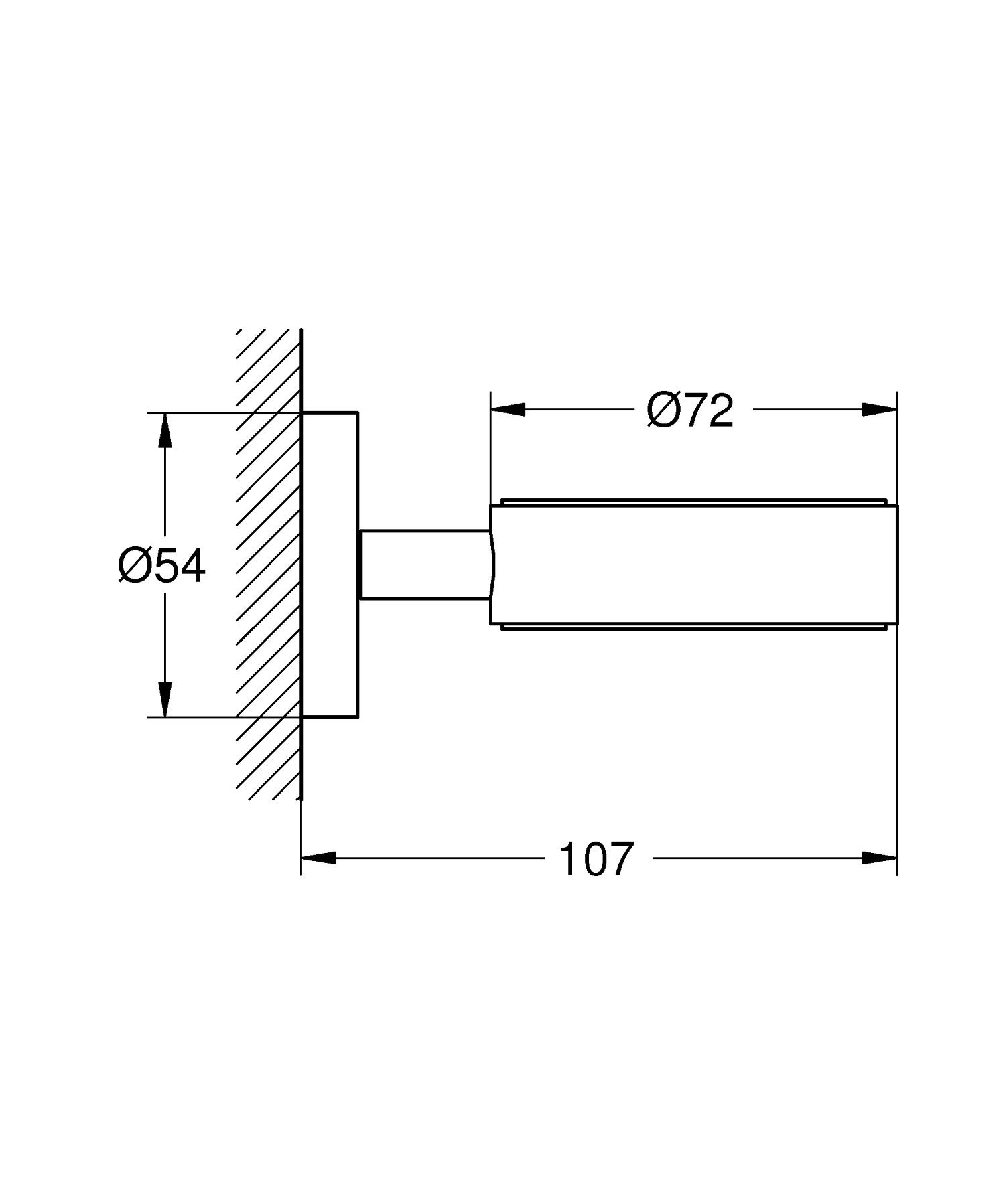 Grohe Essentials Halter, supersteel, 1 Stück, 40369DC1