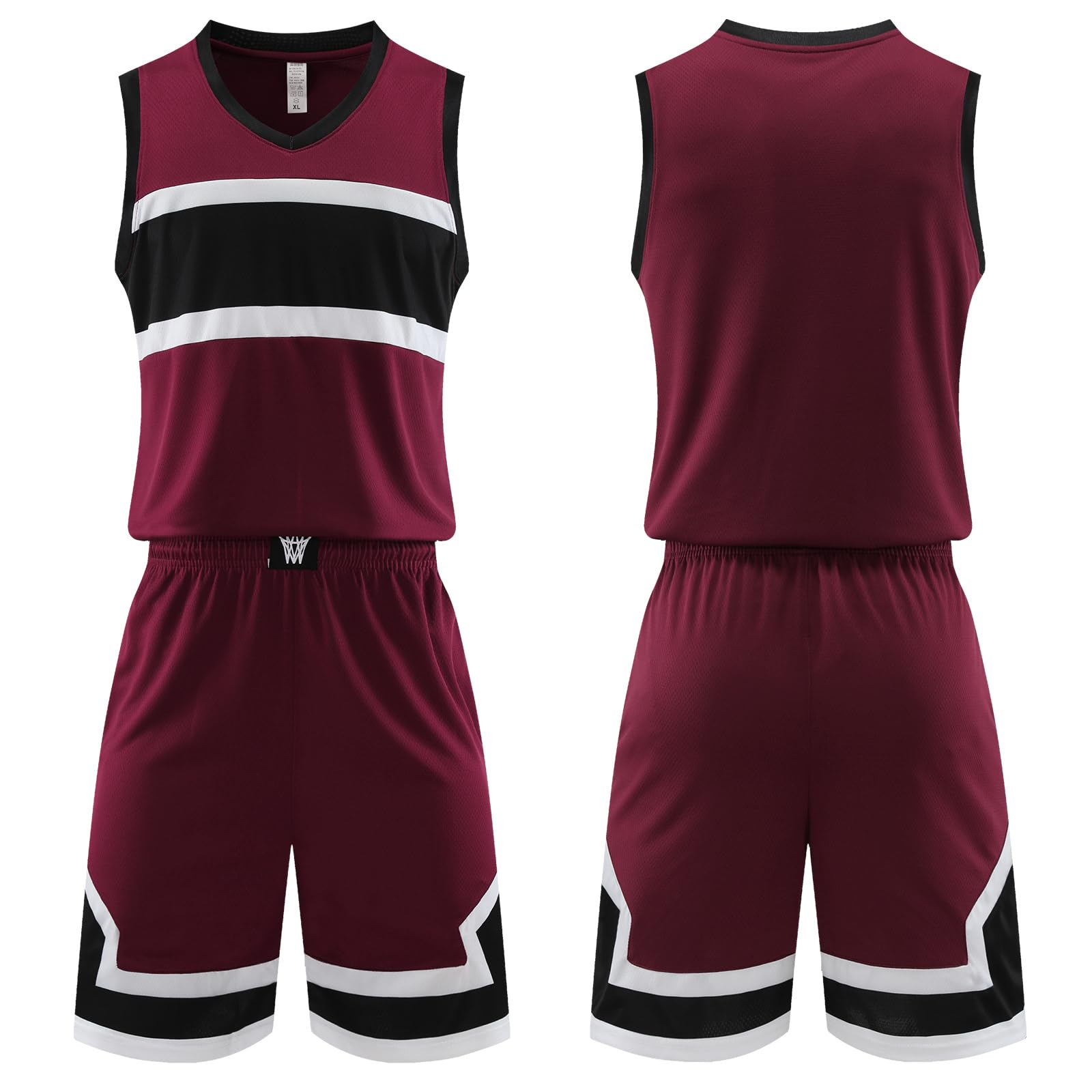 Maglie da basket personalizzata Set da basket per bambini adulti, maglia da basket con senza maniche set sportivo
