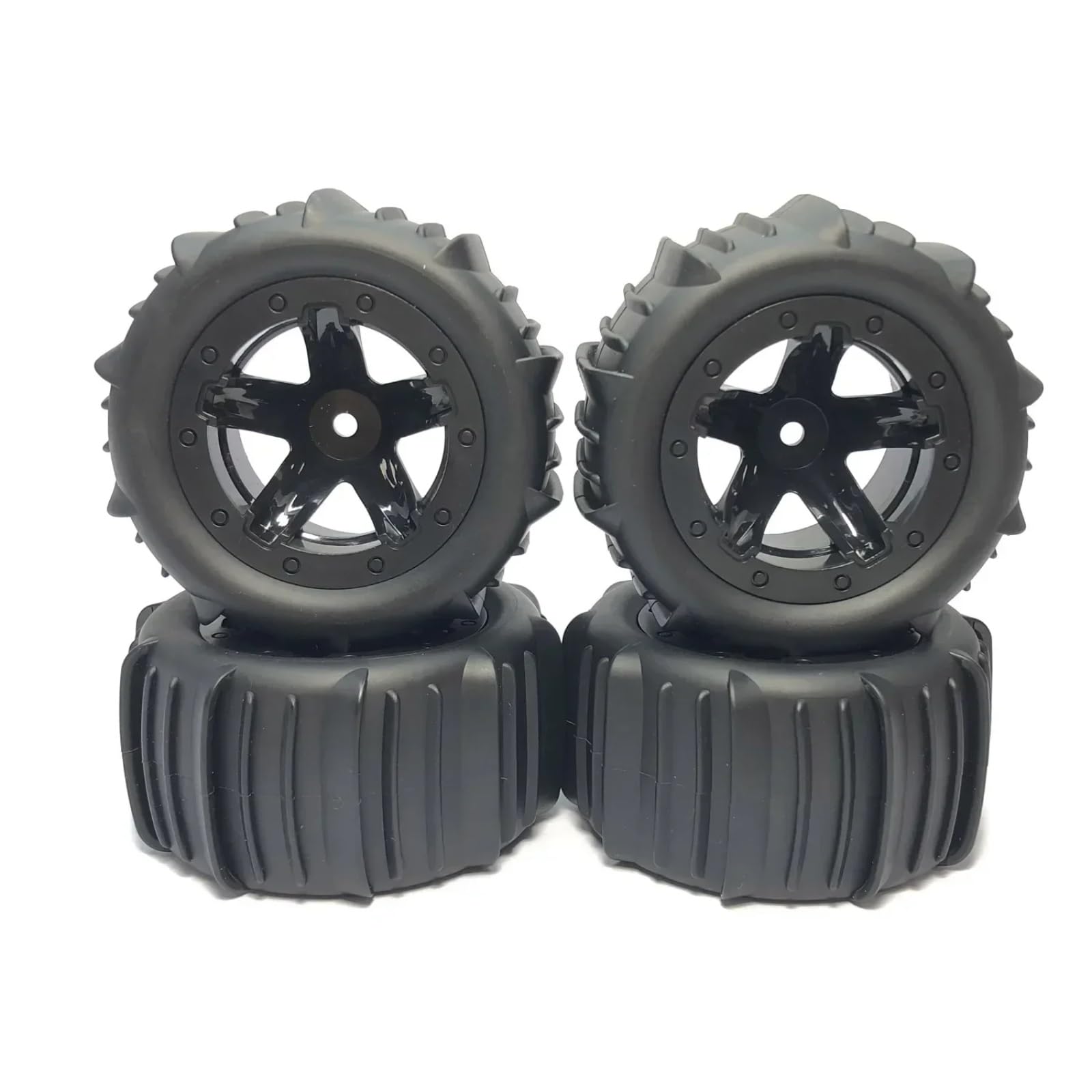 Modelos Repuesto RC para Wltoys 144001 144010 144002 124016 124017 124018 124019 1/14 1/12 4 Neumáticos RC para Nieve Y Arena Antideslizantes Repuestos Mejorados(Black)