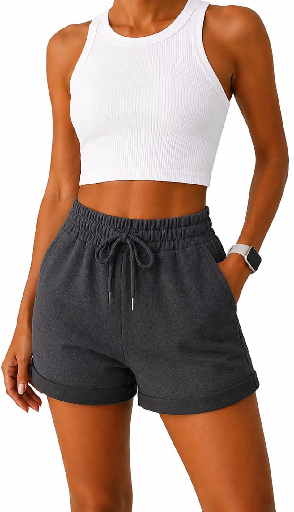 Smith & Solo Kurze Hose Damen - Shorts Sommer Hosen, Laufhose Kurz Sporthose, Trainingshose Sportshorts Women Laufshorts