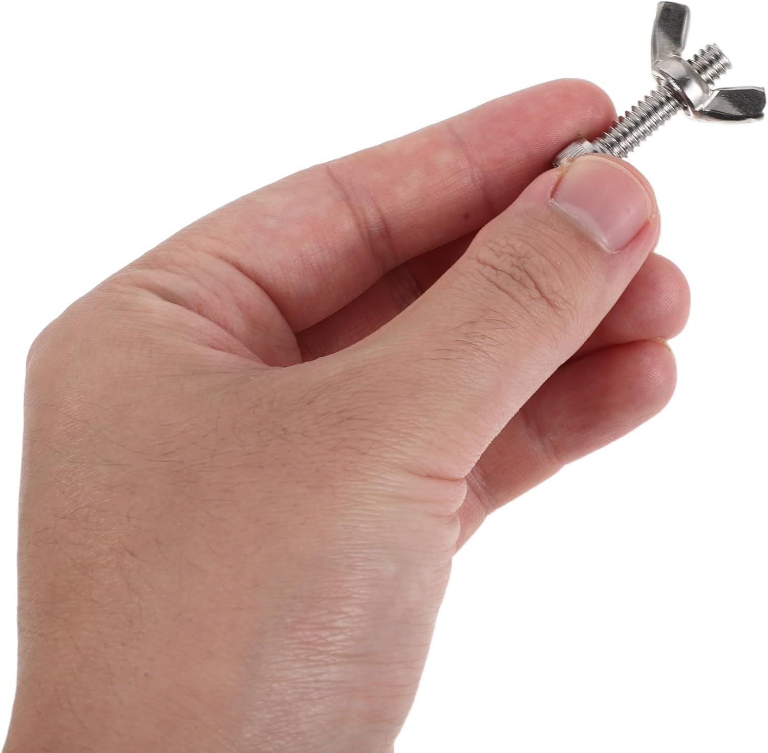 COOLHIYA Bat Pins 1/4 Inch Diameter for Pottery Wheel Stainless Steel 1 Inch Length with Hand Tighten Wing Nuts for Vibration-Free Hold and Firm Anchoring on Clay Surfaces and Pottery