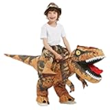 Inflatable Dinosaur Costume Kids Halloween Blow up Costume for Boy Girl Funny Riding T Rex Costume for Party Cosplay
