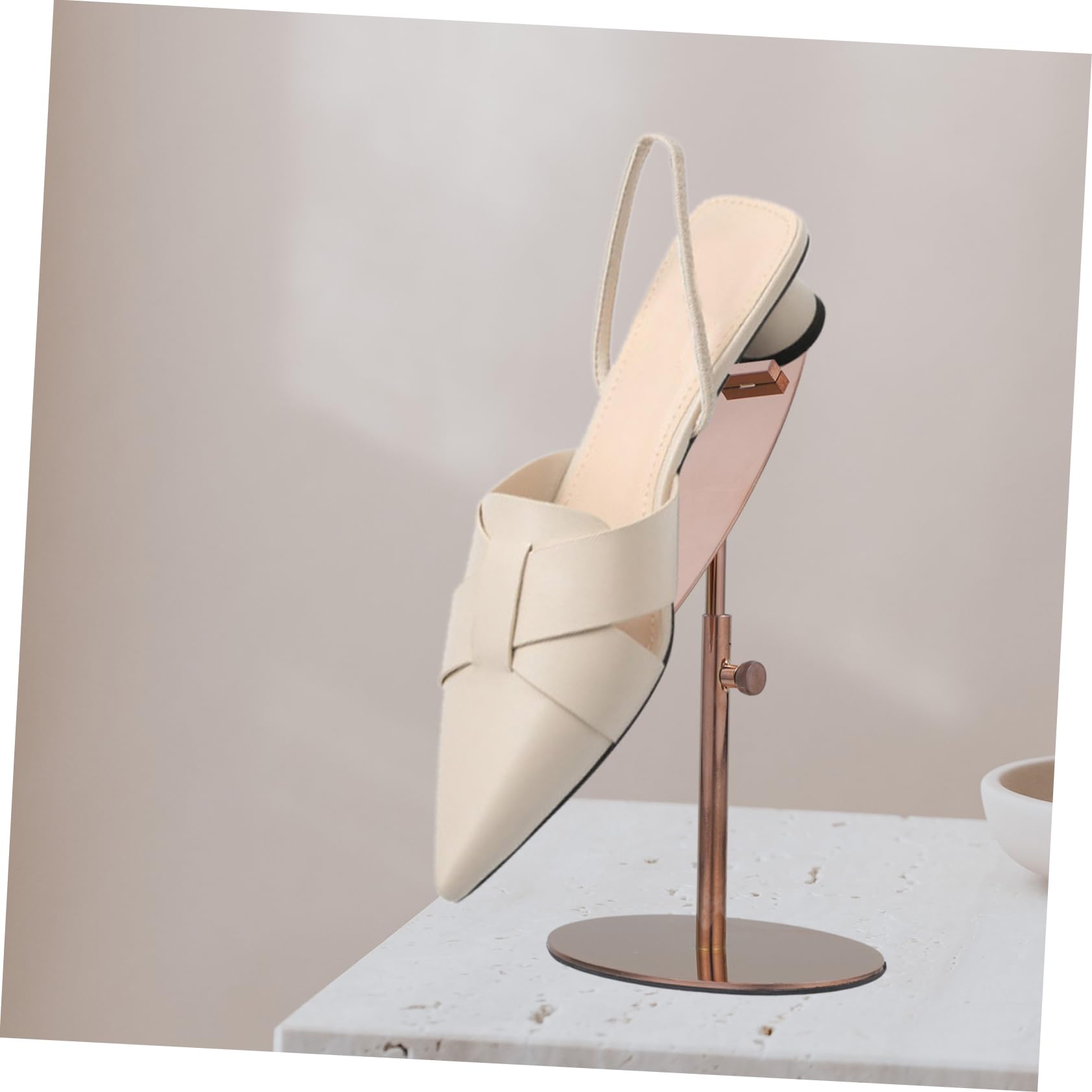 Présentoir à Chaussures Hauteur Réglable de 180-250 Mm Multifonctionnel en Acier Inoxydable pour Sandales et Talons Hauts pour Décoration D'intérieur et Espace Commercial