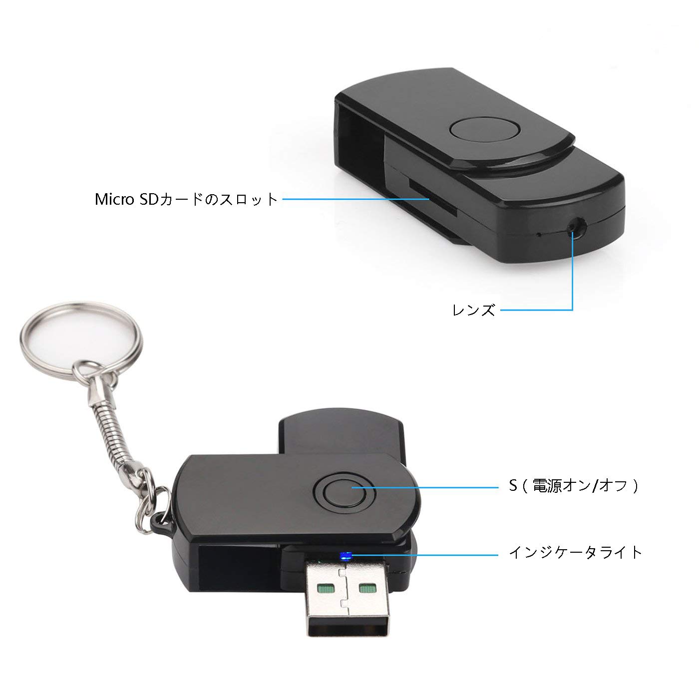 Amazon.co.jp: USBメモリ型カメラ 超小型カメラ 隠しカメラ 超ミニ
