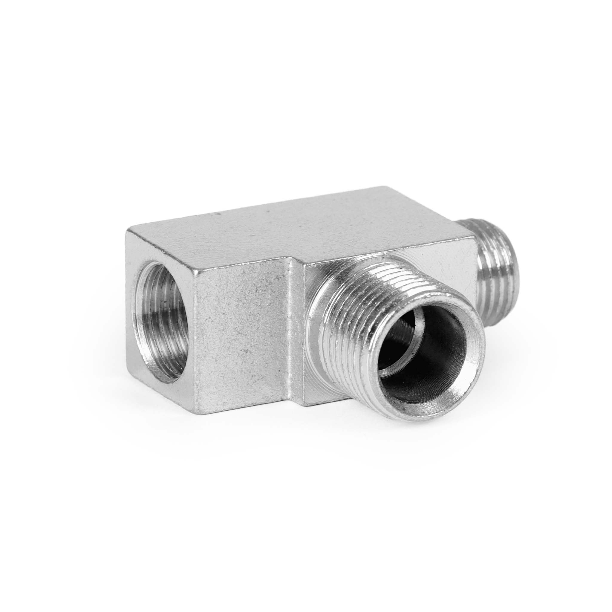 Wiltec Silver-Coloured Airbrush T-Piece Compressor As196 / As196a / As189