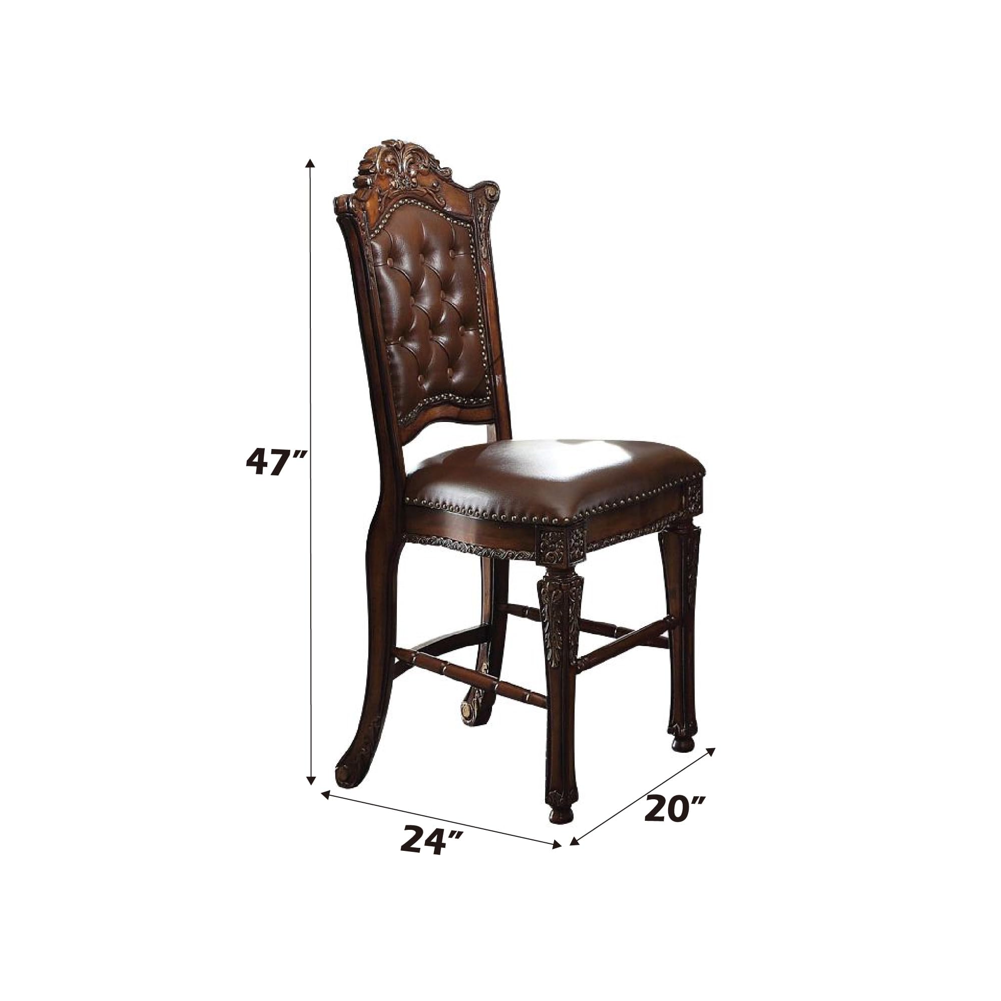Amazon.com - Acme Vendome Faux Leather Tufted Counter Height