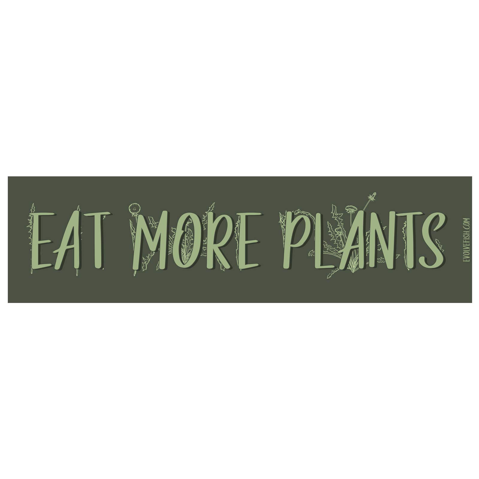Sticker voiture Eat More Plants pour afficher un message végétal