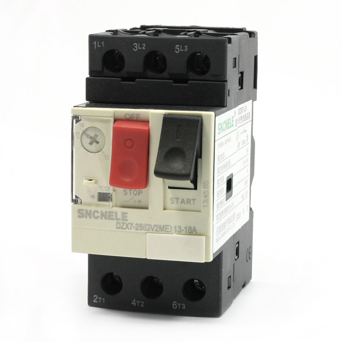 Arranque negro interruptor trifásico 13-18A para automatizar motores eléctricos