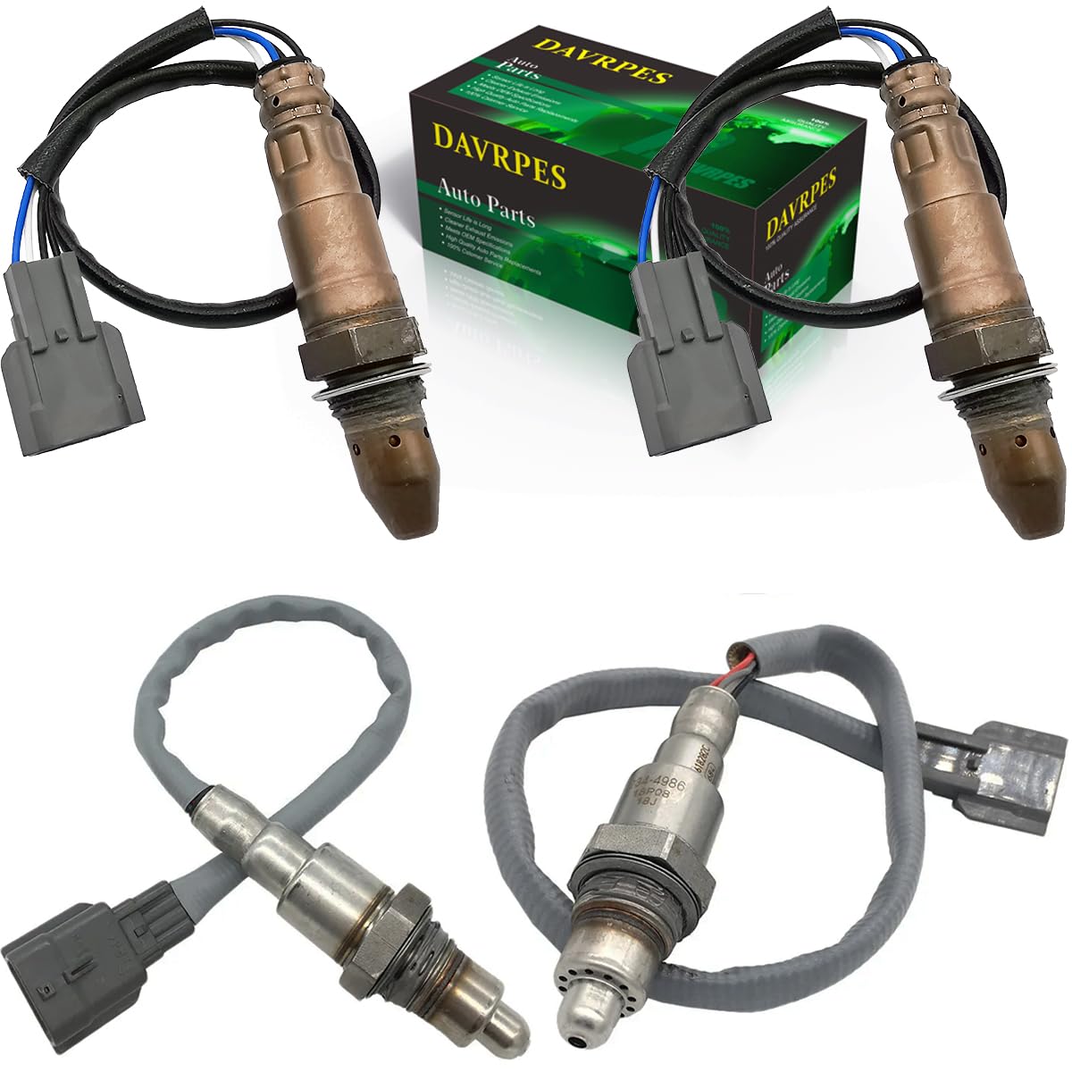 4PCS 2 * 234-9148 234-4985 234-4986 Upstream Downstream Oxygen O2 Sensor for Infiniti QX60 2015-2019, for Nissan Altima 2015-2018 Maxima 2016-2019 Murano Pathfinder 2015-2019 3.5L V6