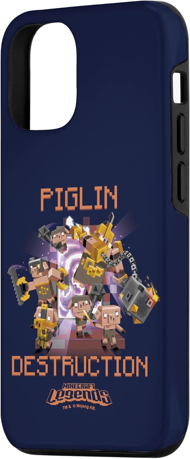 Minecraft Legends Piglin Destruction Army Through Portal Case for iPhone 12/12 Pro