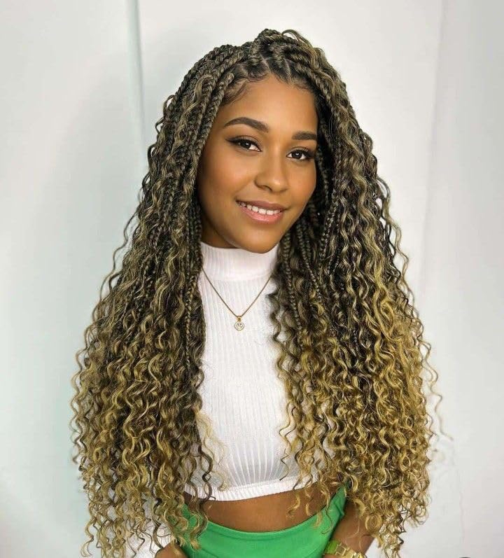 Boho Box Braided Wigs for Black Women Glueless Double Full Lace H...