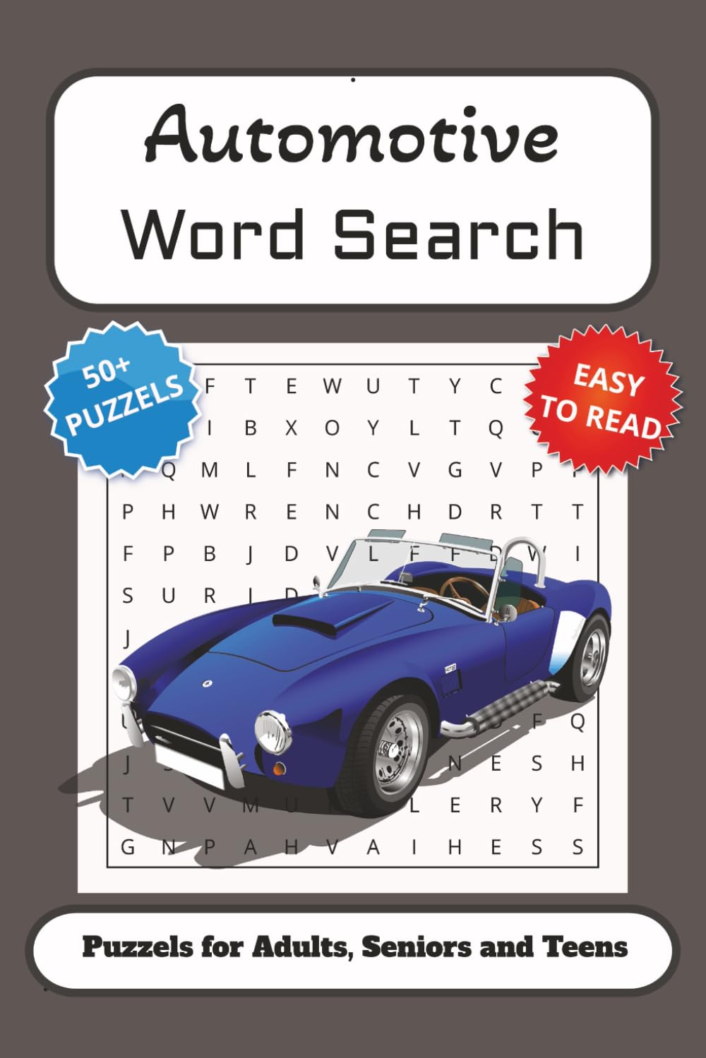Automotive Word Search: Puzzles for Adults, Seniors and Teens