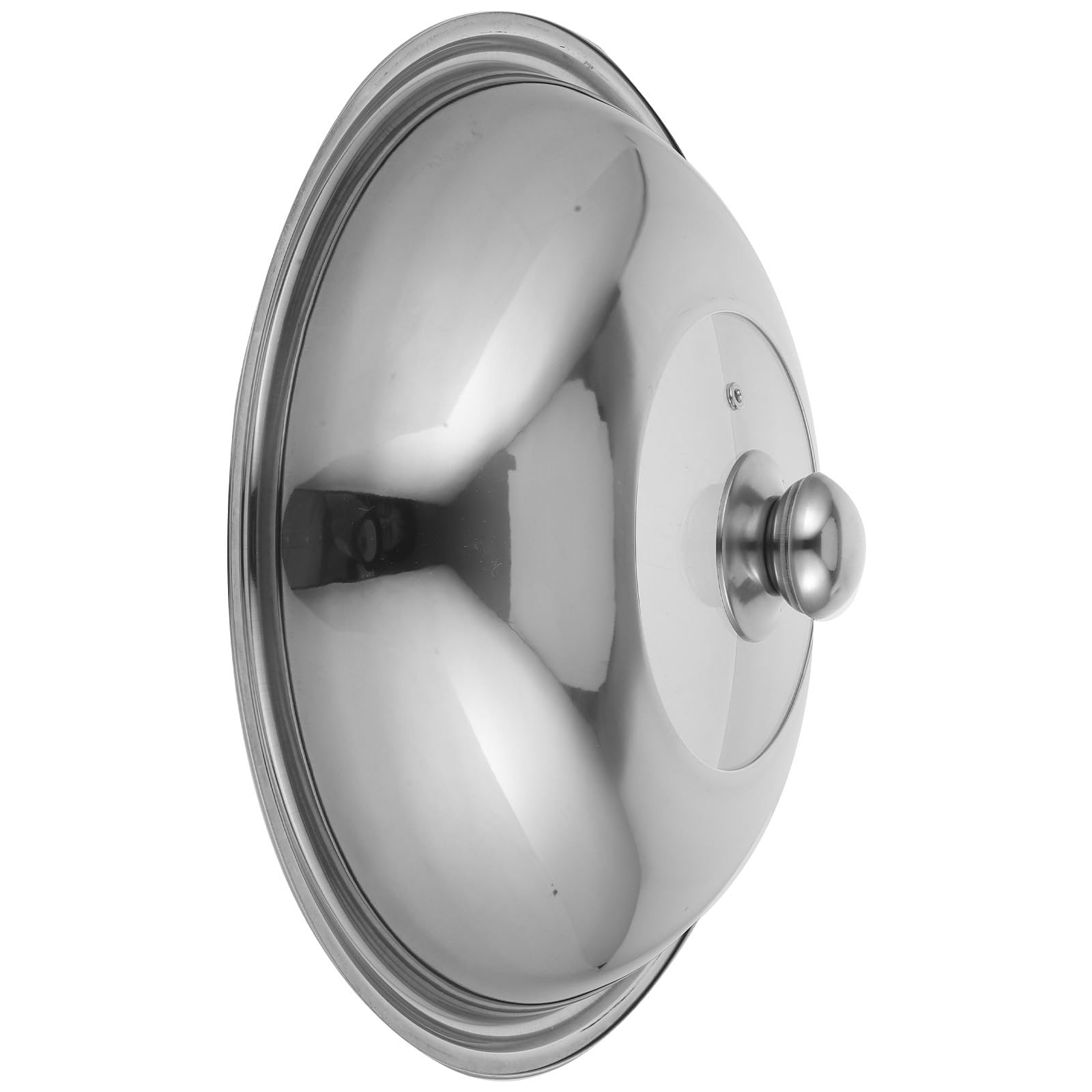 Coperchio e Superficie Liscia 38 Cm per Pentola in Inossidabile Funzione Antischizzo e Sollevamento Facile, Design per Cucina Efficiente