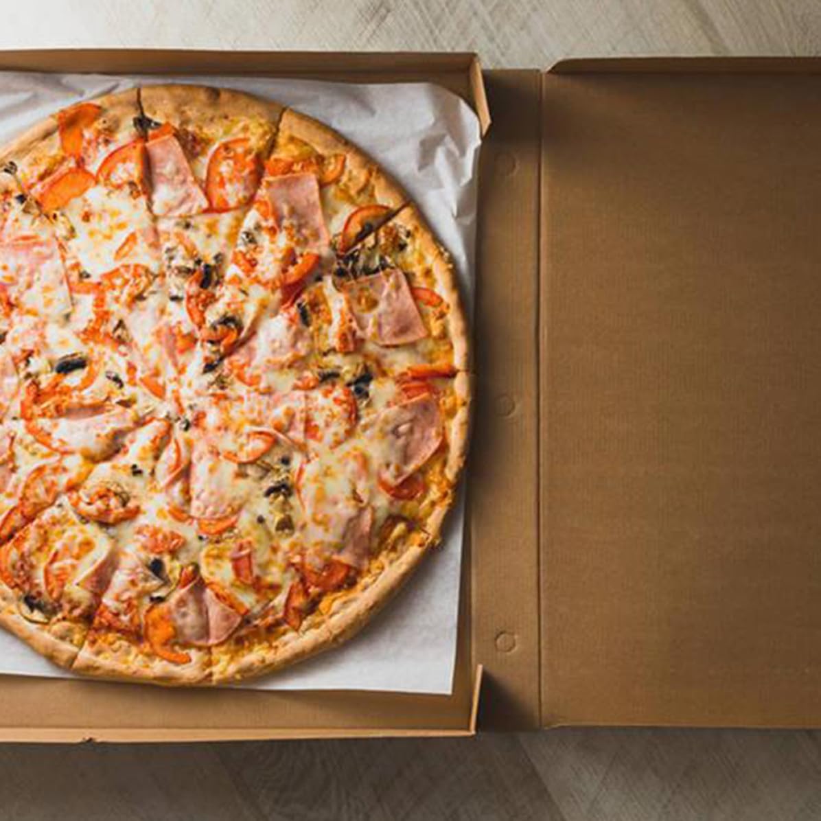 15 Stück Pizzakartons aus Wellpappe 23cm Durchmesser Robuste Tragbare Pizza Verpackungskartons für Pizzageschäfte und Cafés 9 Zoll Dicke Pizzaboxen
