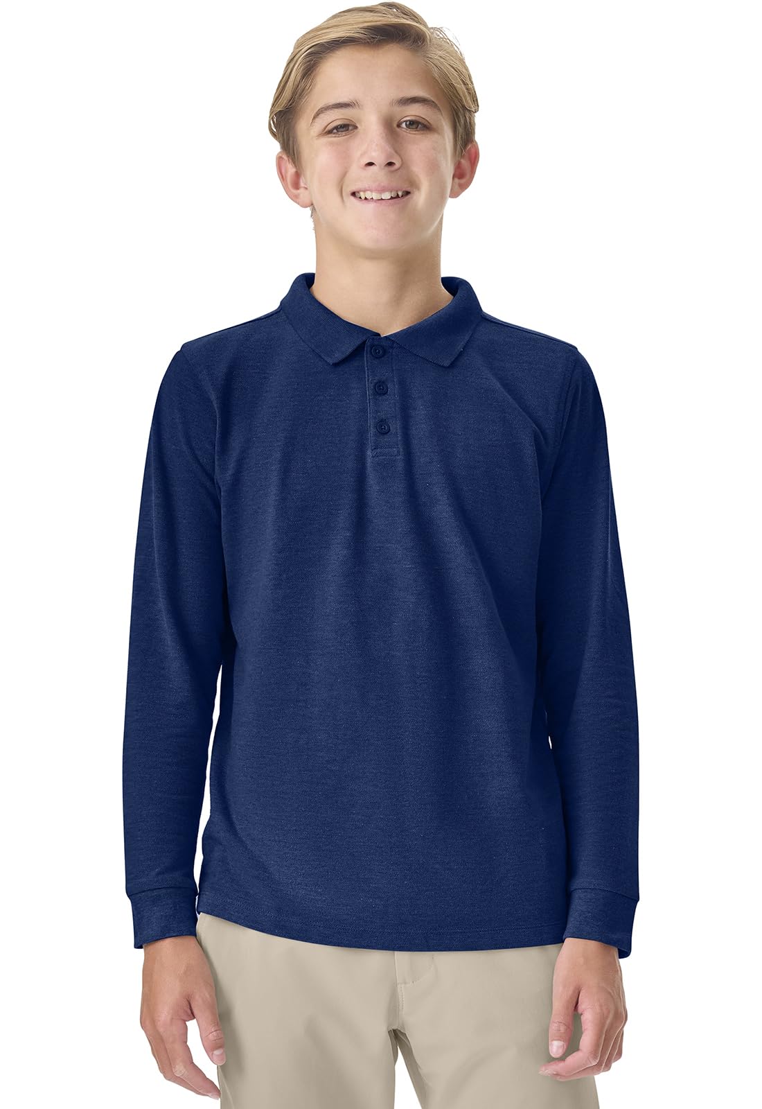 Classroom School Uniforms Big Kid Pique Polo Long Sleeve