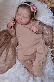 CJZYING Lifelike Reborn Baby Dolls - Silicone Full Body Girl 20 Inch Waterproof Anatomically Correct Baby Doll Soft, Realistic, Poseable with Feeding Kit, Perfect for Kids Age 3+