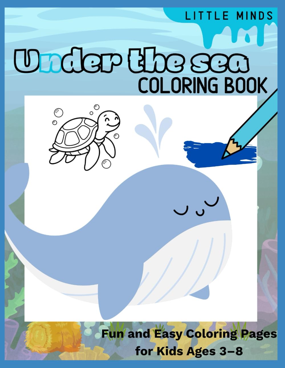 Little Minds: Under the sea coloring book