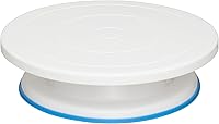 Vista 1 de Ateco 608 REVOLVING Cake Decorating soporte, 11" Ronda, apto para uso alimentario de plástico Base & parte superior, #608 - base plástica, Blanco