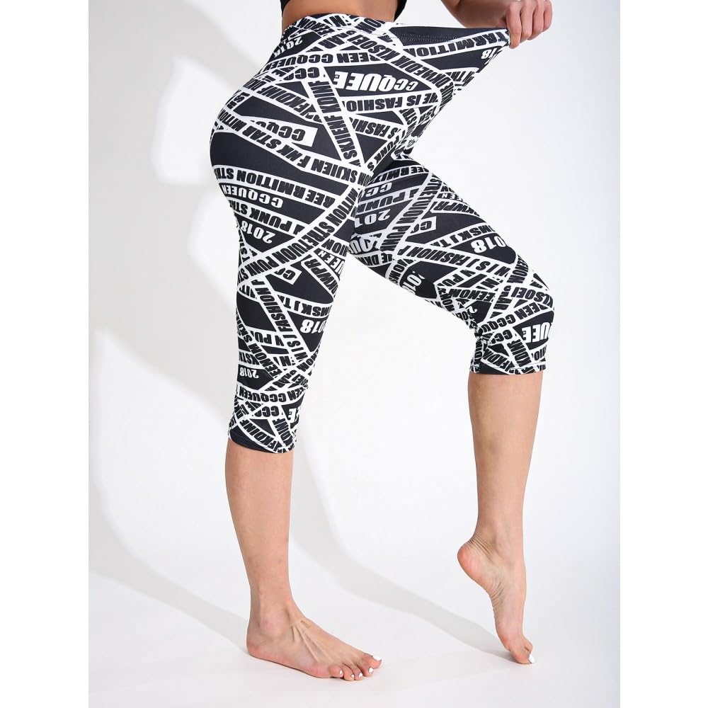 DYRBF Leggings da donna a vita media, lunghezza 7/8, alta elasticità, controllo della pancia, pantaloni da allenamento, per palestra, corsa, abbigliamento casual