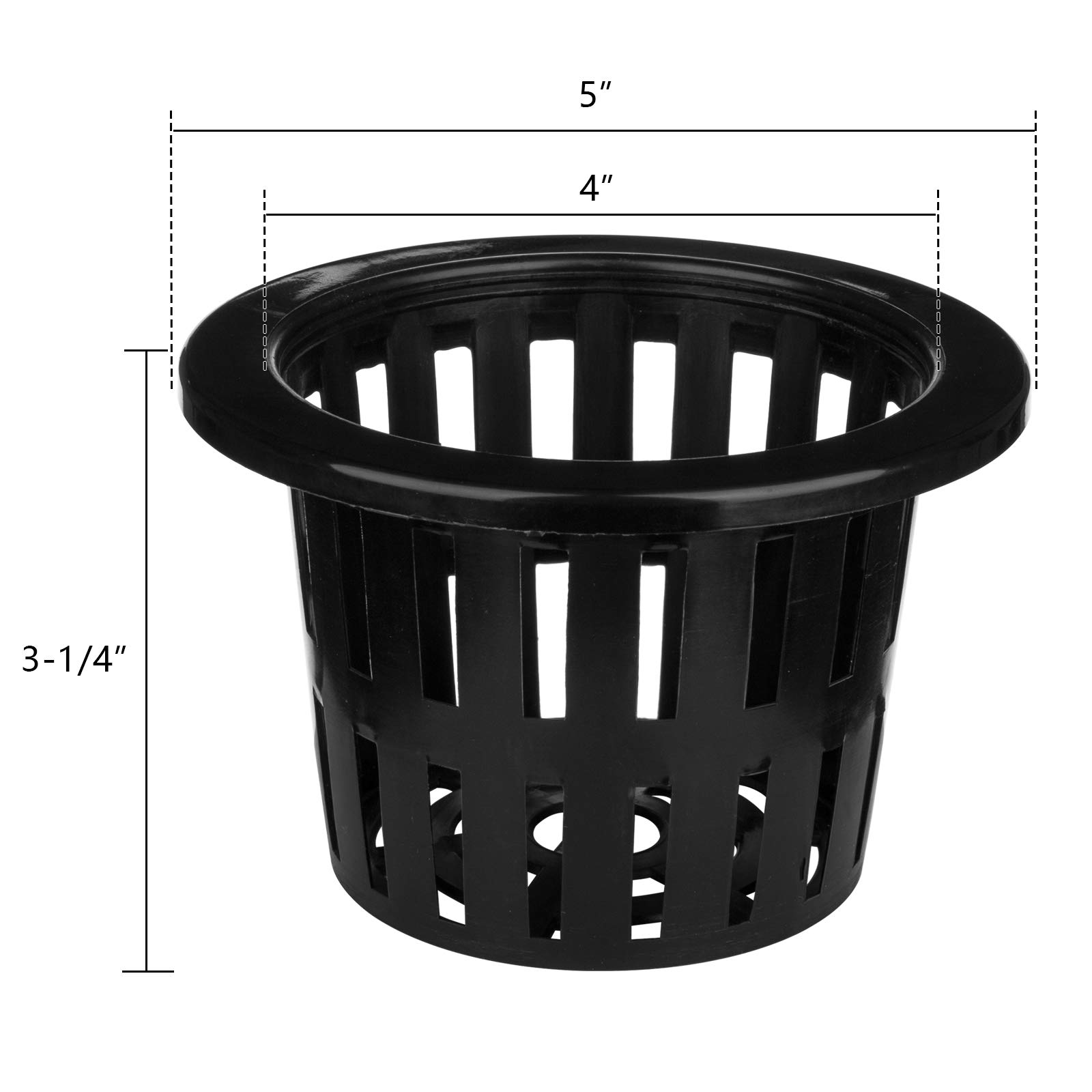 Lot De 4 Paniers Hydroponiques En Maille 21 Cm – Pots Fentes 3 Mm Pour Bassin Extérieur, Orchidées, Nénuphars – UV Et Gel Résistant