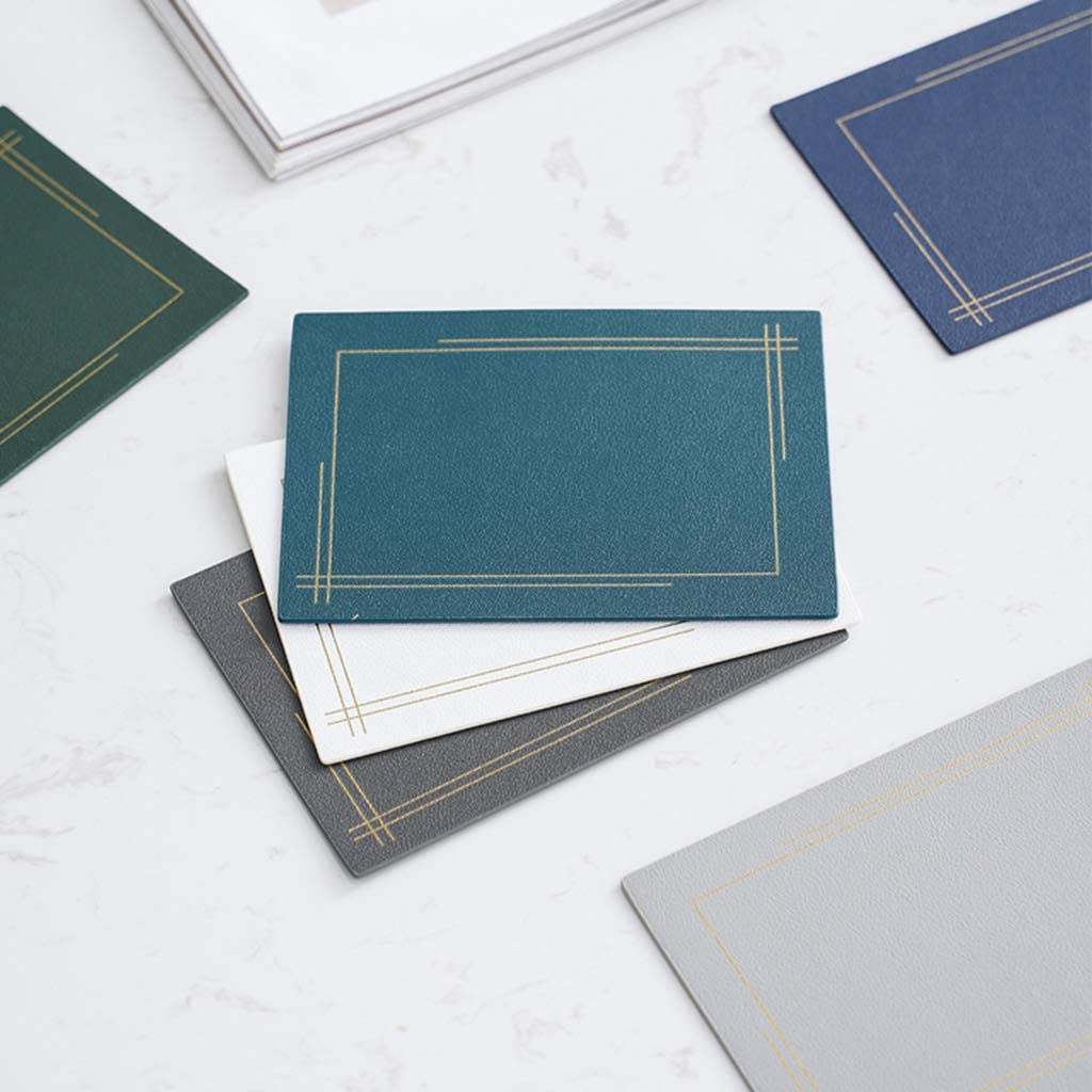 Manteles Individuales para Mesa de Comedor Juego de 2, con 2 Posavasos Impermeable Antideslizante PU Mantel Individual de Mesa de Cuero sintético para Restaurante en casa Decorativo/Protección-Azul