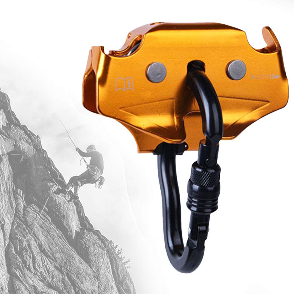 NANANA Polea Doble de Aleación de Aluminio 20 KN Tirolina Cable de Rescate Carretilla Equipo de Escalada al Aire Libre Trabajo Aéreo Montañismo Tándem de Elevación, 15x12cm