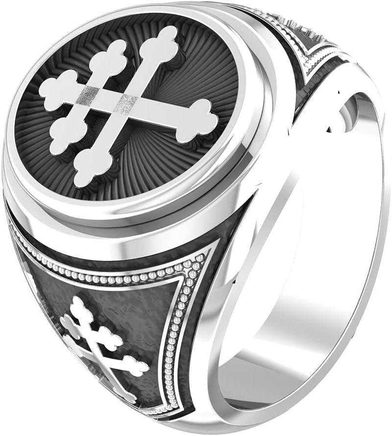 Cross Of Lorraine Magnum Ring, Cross of Lorraine Ring, Magnum Foreign Legion Ring 925 Sterling Silver